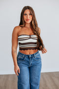 Adrie Striped Knit Top