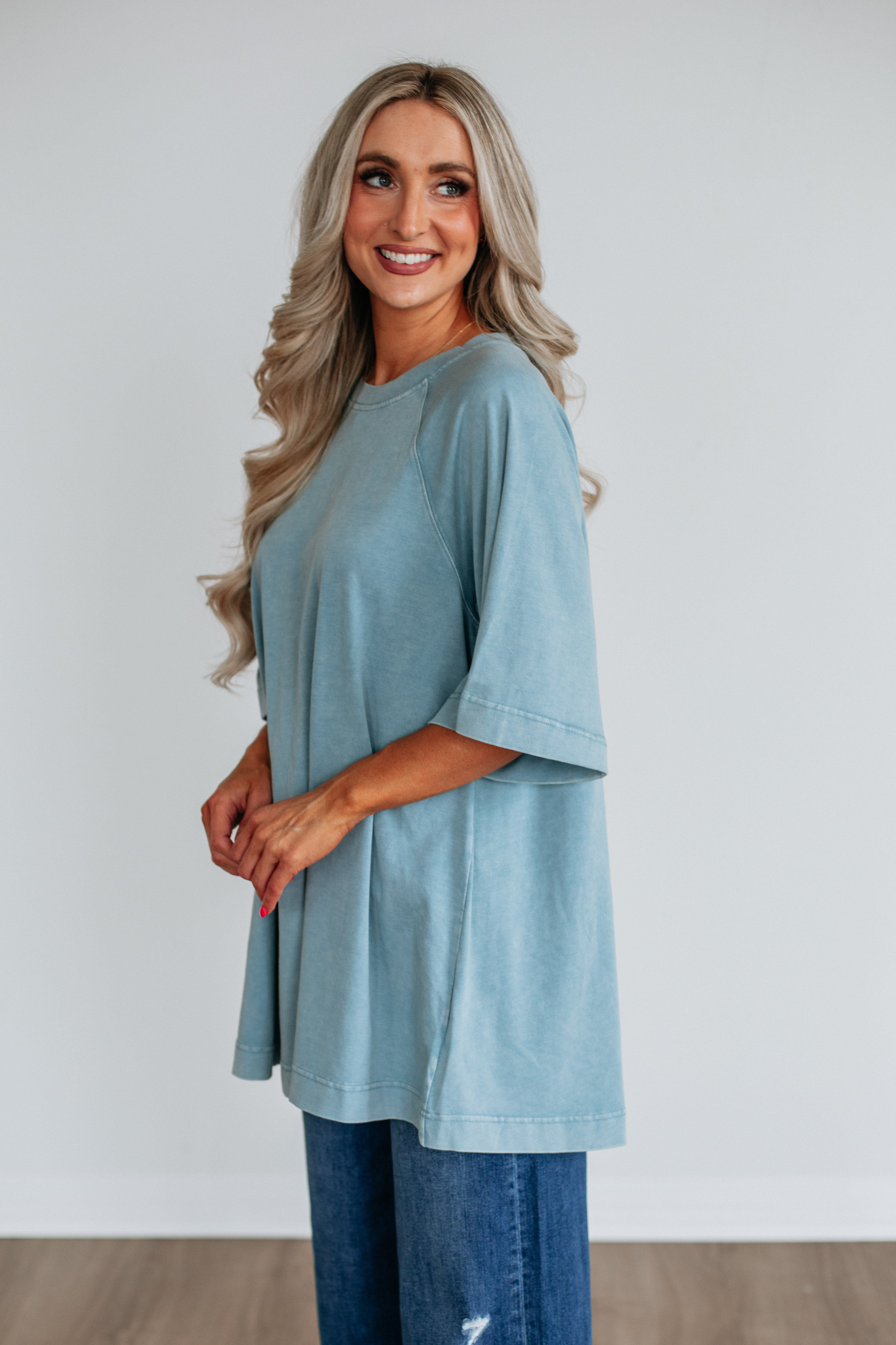 Skylen Oversized Tee - Dusty Coast